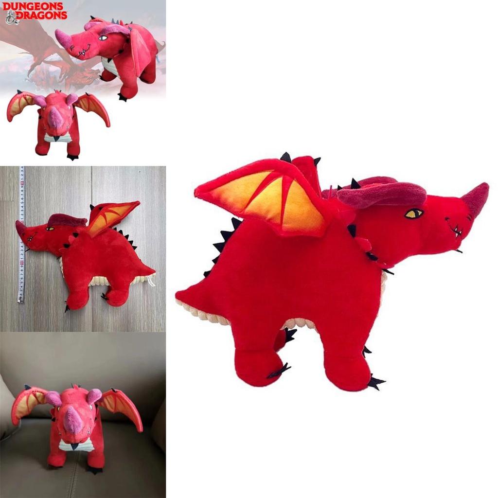 Short Pile Red Dragon Plush Toy A Must-have For D&d Enthusiasts