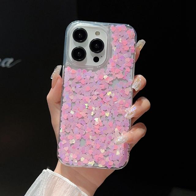 

Шикарный круглый блестящий чехол для телефона Iphone 14 13 11 12 Pro Max Mini Xr X Xs Max 7 8 Plus Se, мягкий эпоксидный чехол для девочек For iPhone 13 Pro розовый