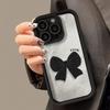 Black Bow iPhone17Promax Mobile Phone Case Ladder Is Suitable for Apple 16promax All-inclusive Tianyan 15 Sets.