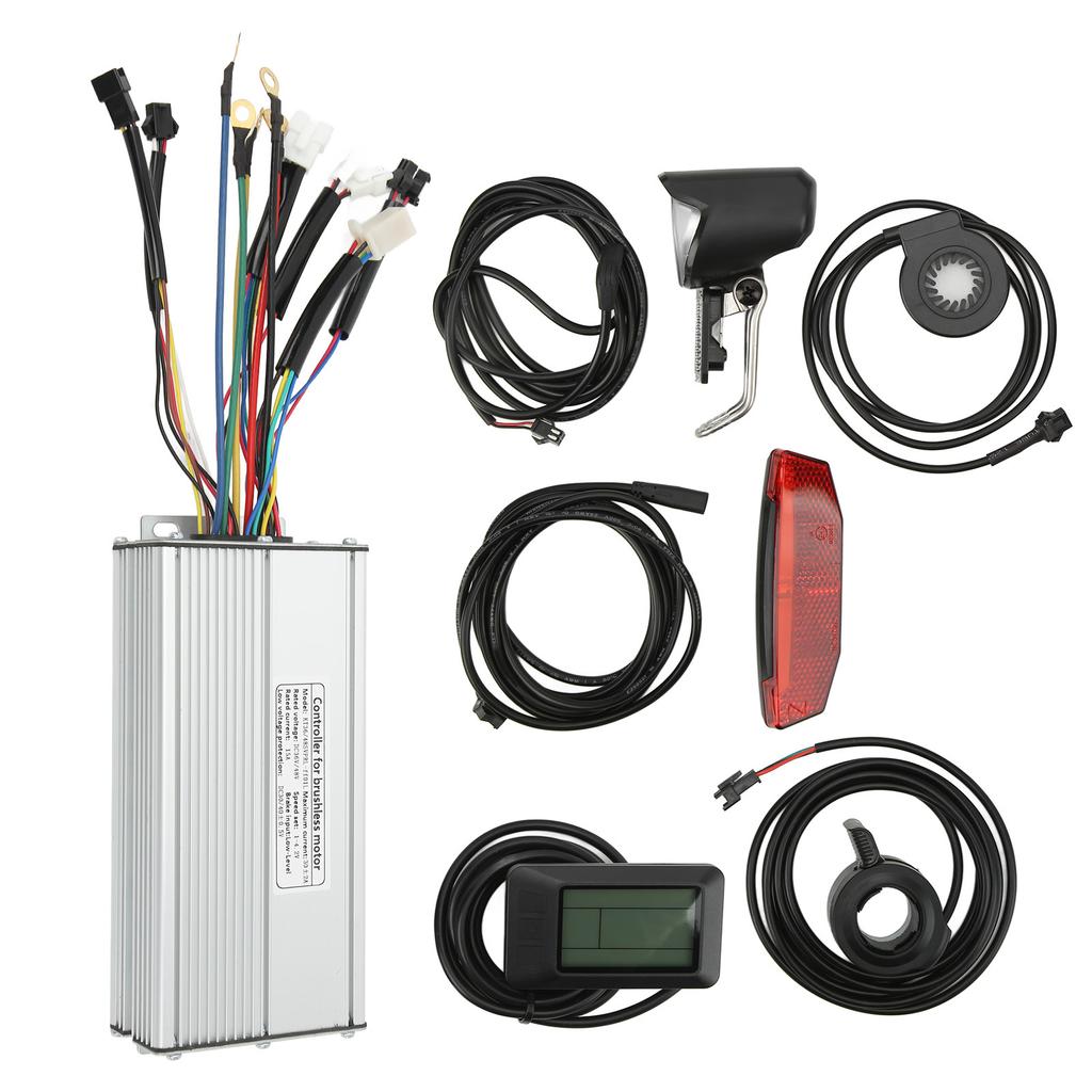 Electric Bike Conversion Kit LCD7U Meter 30A Sine Waving Control System for 48V 1000W Motor