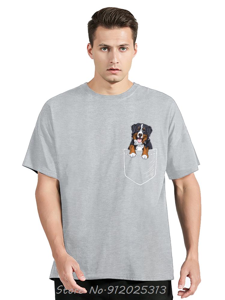 Funny Bernese Mountain Dog Graphic Cotton T-shirts Unisex O-Neck Fashion Casual Tshirt Loose Oversized Streetwear T Shirt