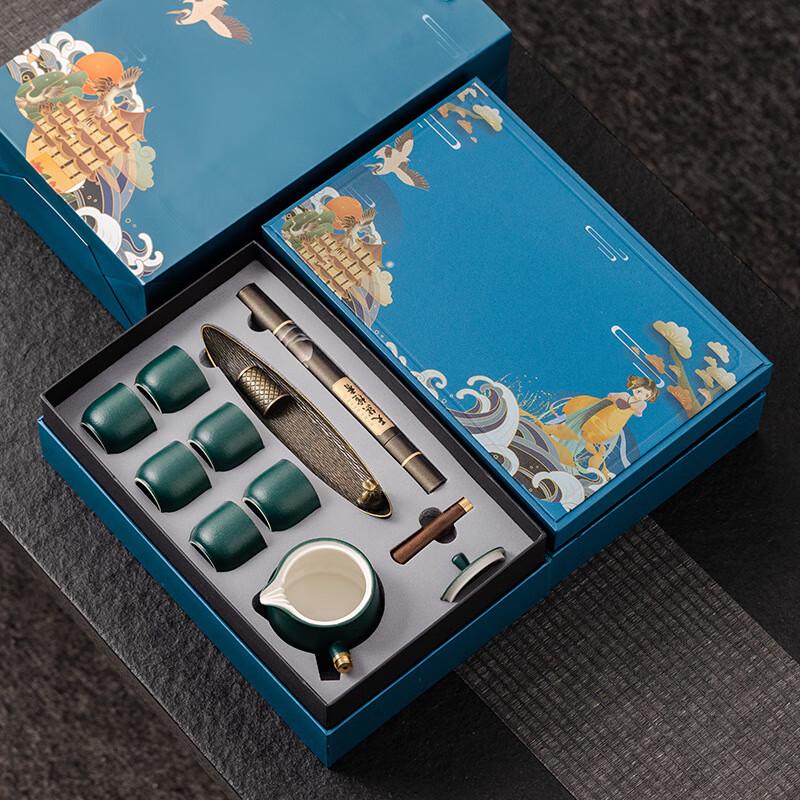 Chaxun National Tide Ceramic Tea Set Gift Box