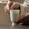 60ml Jingdezhen Ultra-thin Tire Tea Cup Pure Handmade Ceramic Smlling Fragrance Cup Master Cup Tea Mug Household Kung Fu Teaset