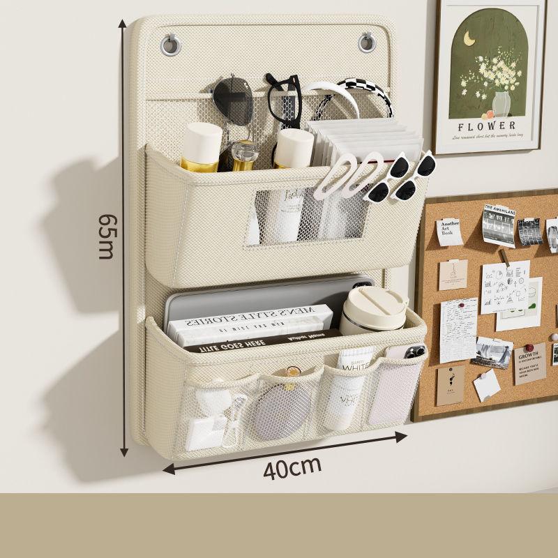 

Подвесной органайзер для хранения из ткани Оксфорд, настенный органайзер, установка без сверления, органайзер для нижнего белья и носков, сумка для хранения для дома, общежития, шкафа 2 Layer