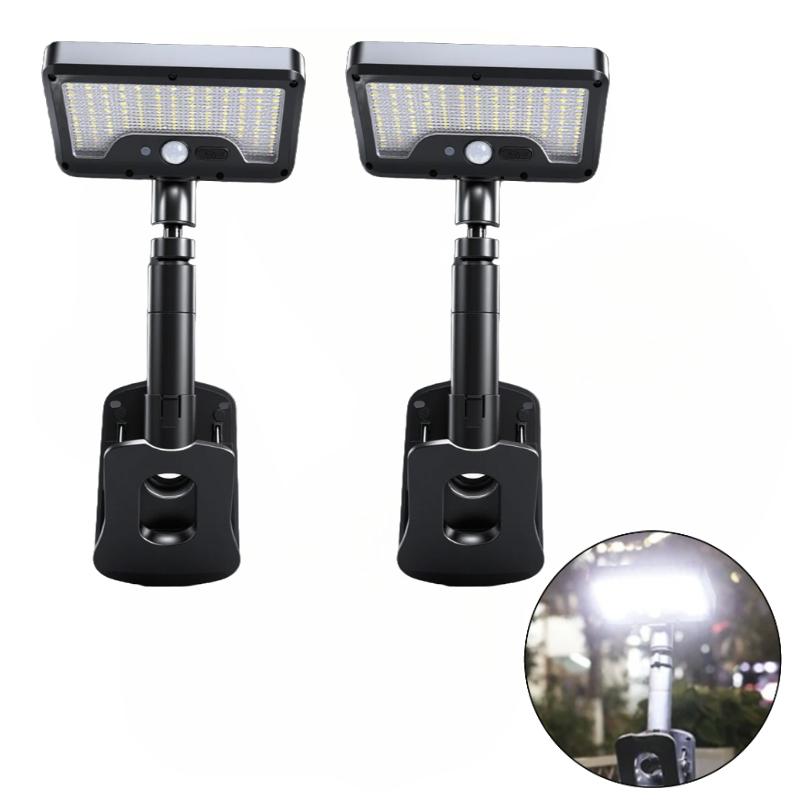 Solar Motion Sensor Wall Lights, Solar Powered Security Flood Lights, Auto On/Off Waterproof Fence Lights for Deck Patio Porch
