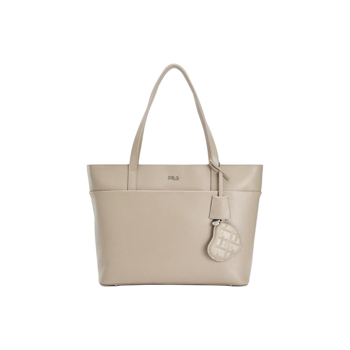 FILA White Vintage Tote Fashion Classic Elegant Casual Daily Commuter Versatile Handheld PU Shoulder Bag Women bags Limestone F13W543163F Travertine Color 8340₽