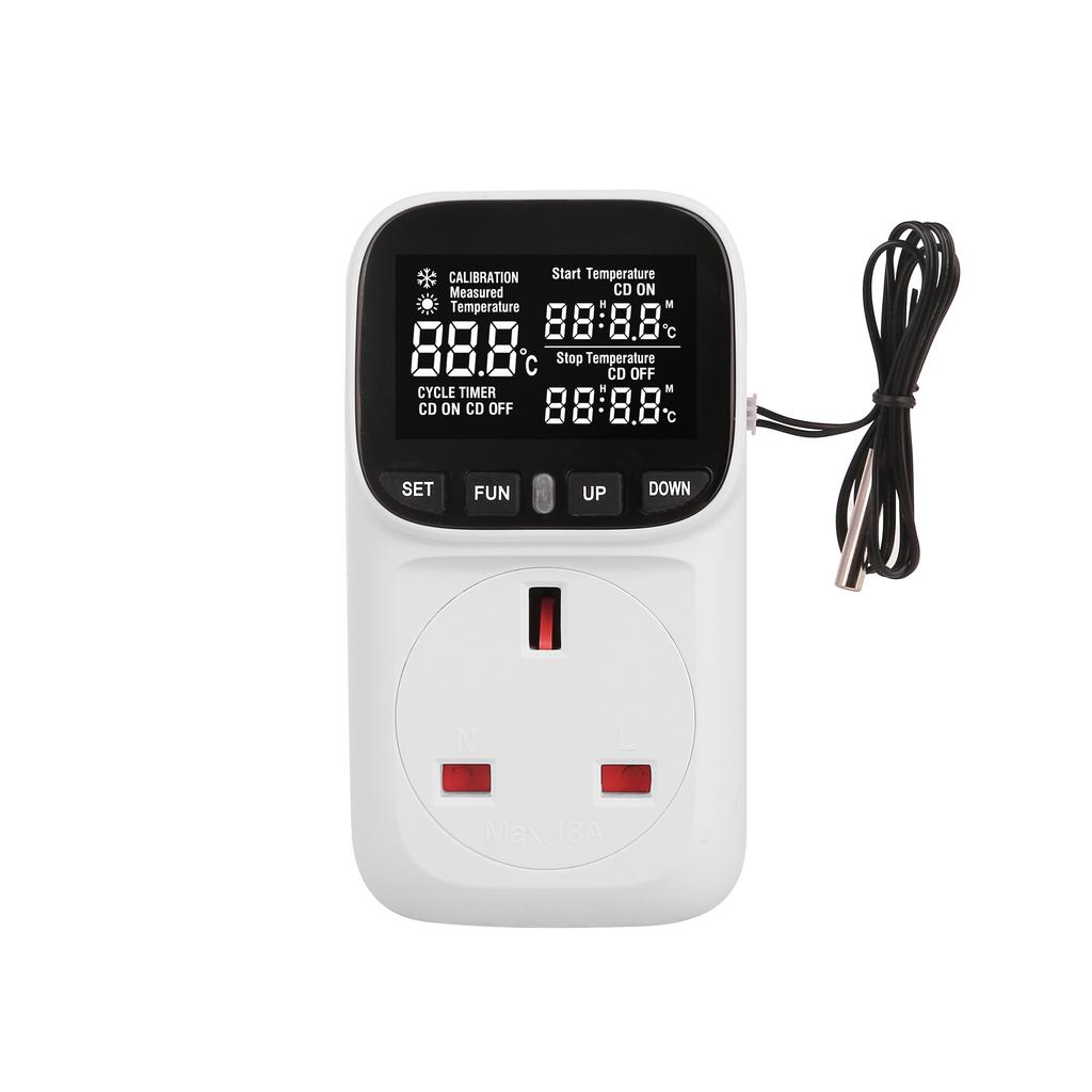 Digital Temperature Controller Socket Thermostat EU Plug 220V With Timer Switch Heating Cooling For Refrigerator Aquaculture