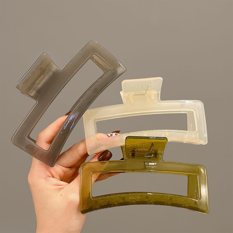 13cm Large Transparent Hair Claw Clip Women Minimalist Acrylic Plastic Shark Clip Elegant Ponytail Hairpin Girl Hair Accessories