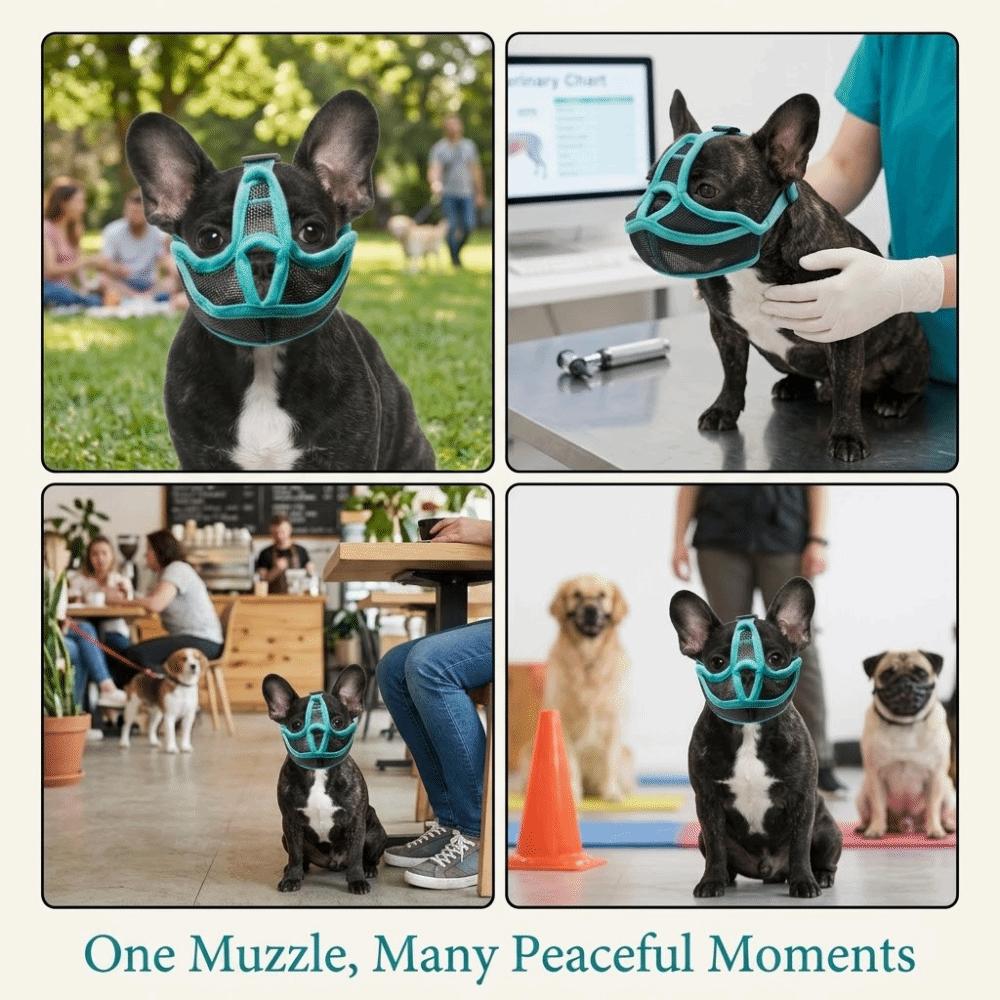 Breathable Pet Safety Muzzle Flexible Anti-Bite Muzzle Durable Heavy Duty Dog Muzzle  Anti-Licking S