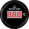 ELING 52mm (2'') Water Temperature Gauge Indicator 12V 24V with Red Backlight Water Temp. Meter for Car Marine Sailboat RV