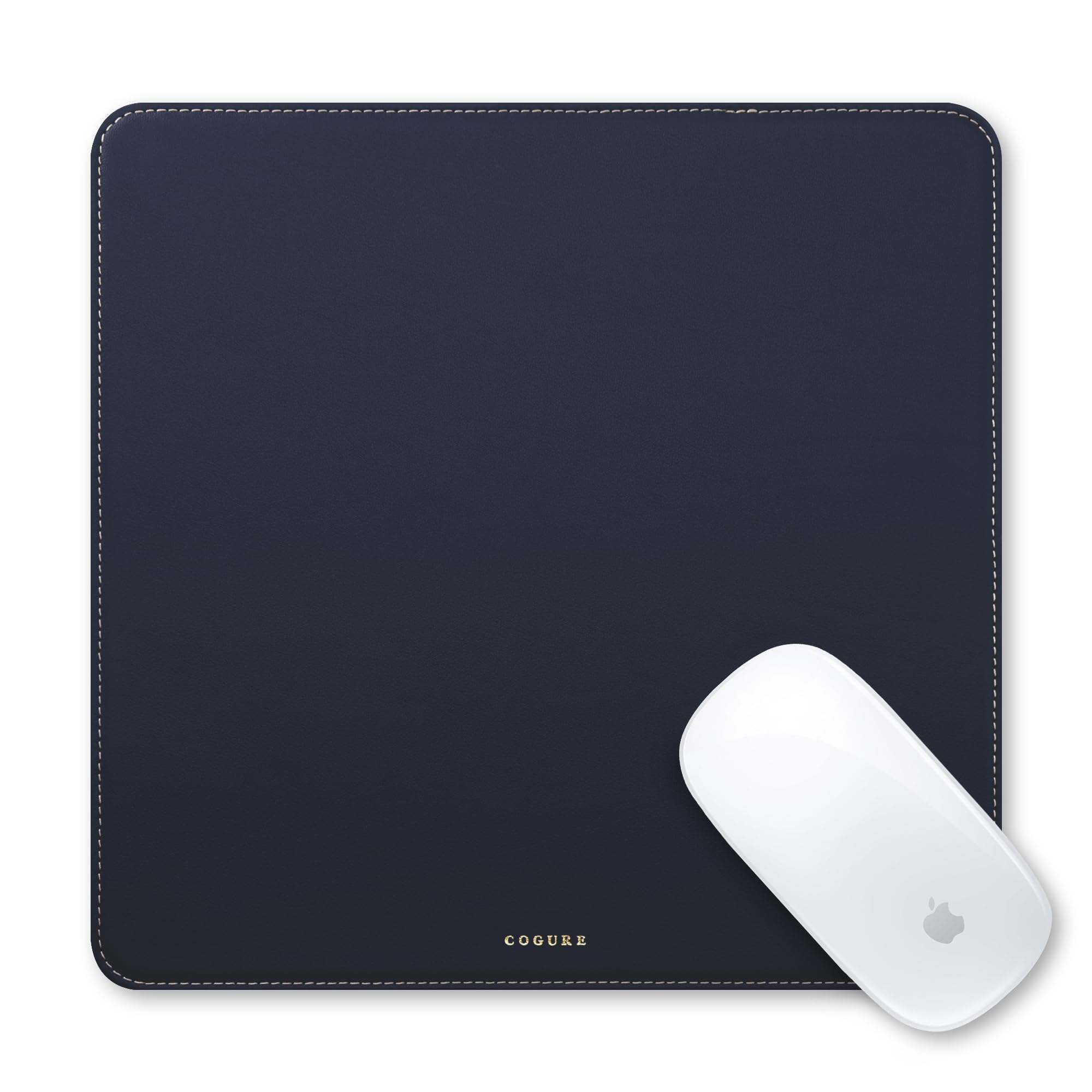 

COGURE Mouse Genuine Smooth COMP Pad, Leather, Leather, Non-Slip, Stylish, High-End Brand, Navy, L