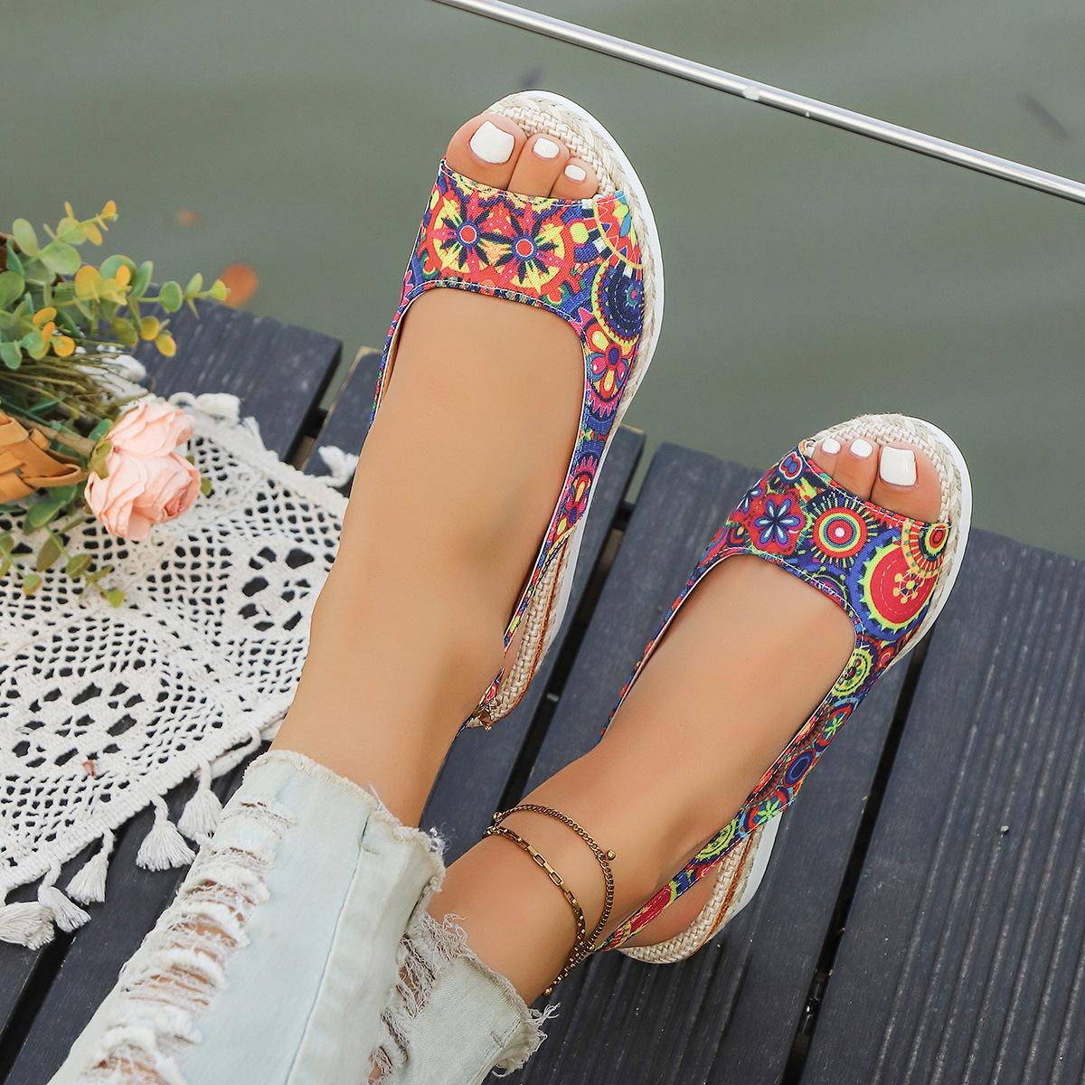 

Sandals Large Size Color Wedge Heel Casual Sandals Women s Shoes 36