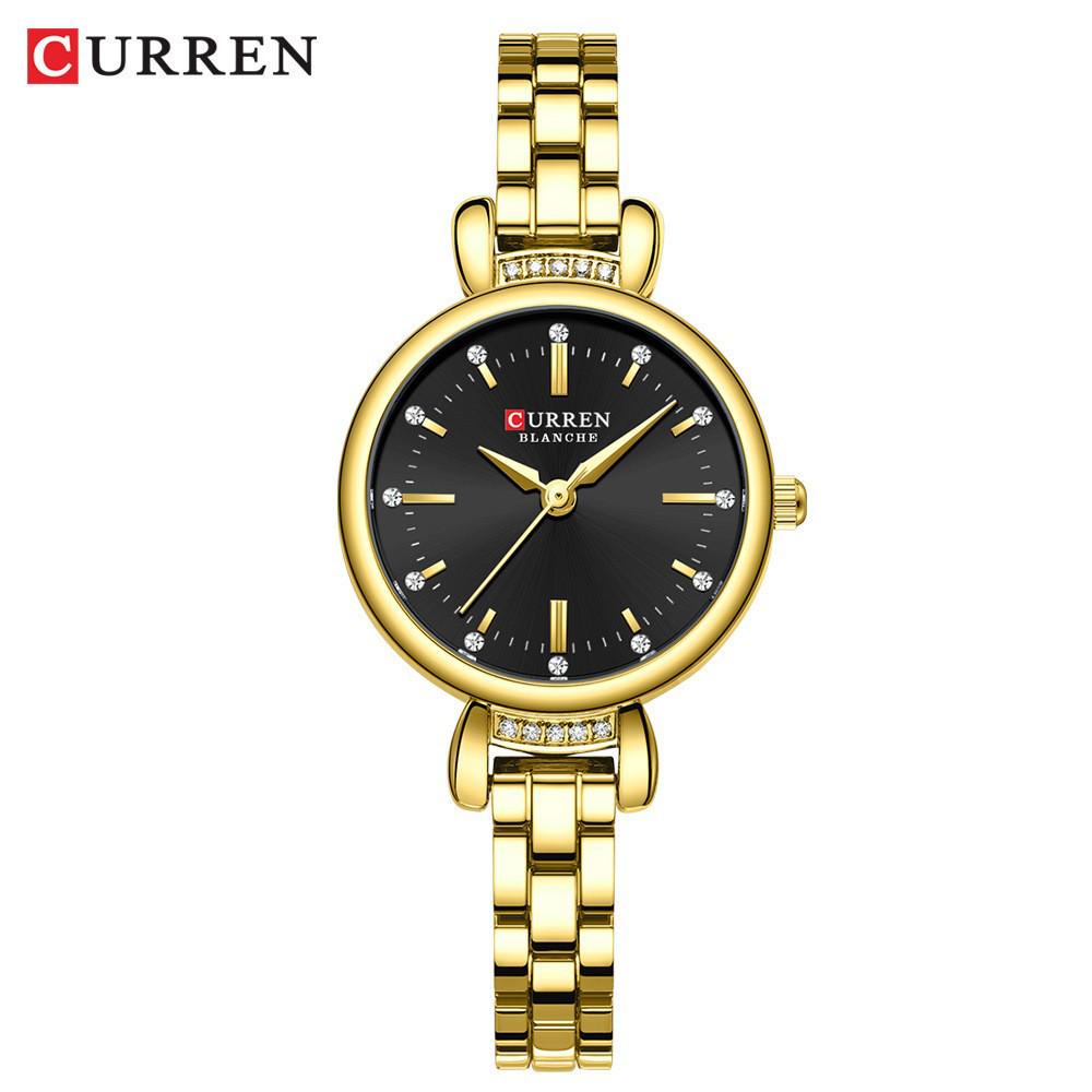 CURREN 9098 Women s Fashionable Steel Band Quartz Bracelet Watch