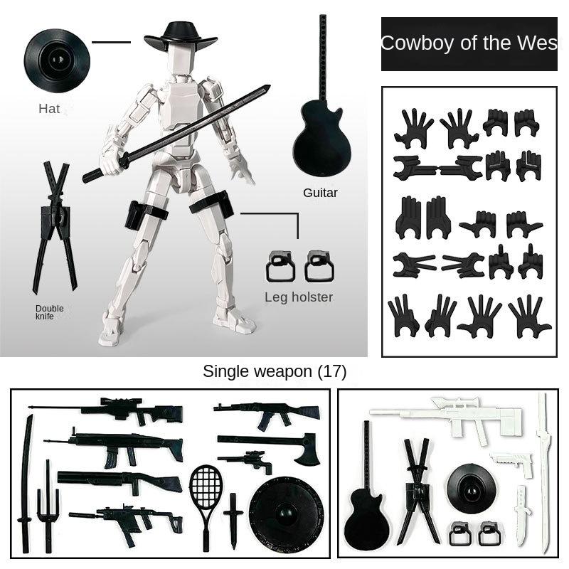 Non-Toxic 3D Printing Lucky Dummy13 Multi Joint Building Blocks Dummy Doll Diy Assembly Toy Doll Model Bricks Toy Gift For Adult Kids