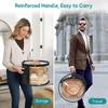 New Hat Box Convenient Round Travel Hat Organizer Wear-Resistant Storage,Foldable Bag with Handle and Clear Window