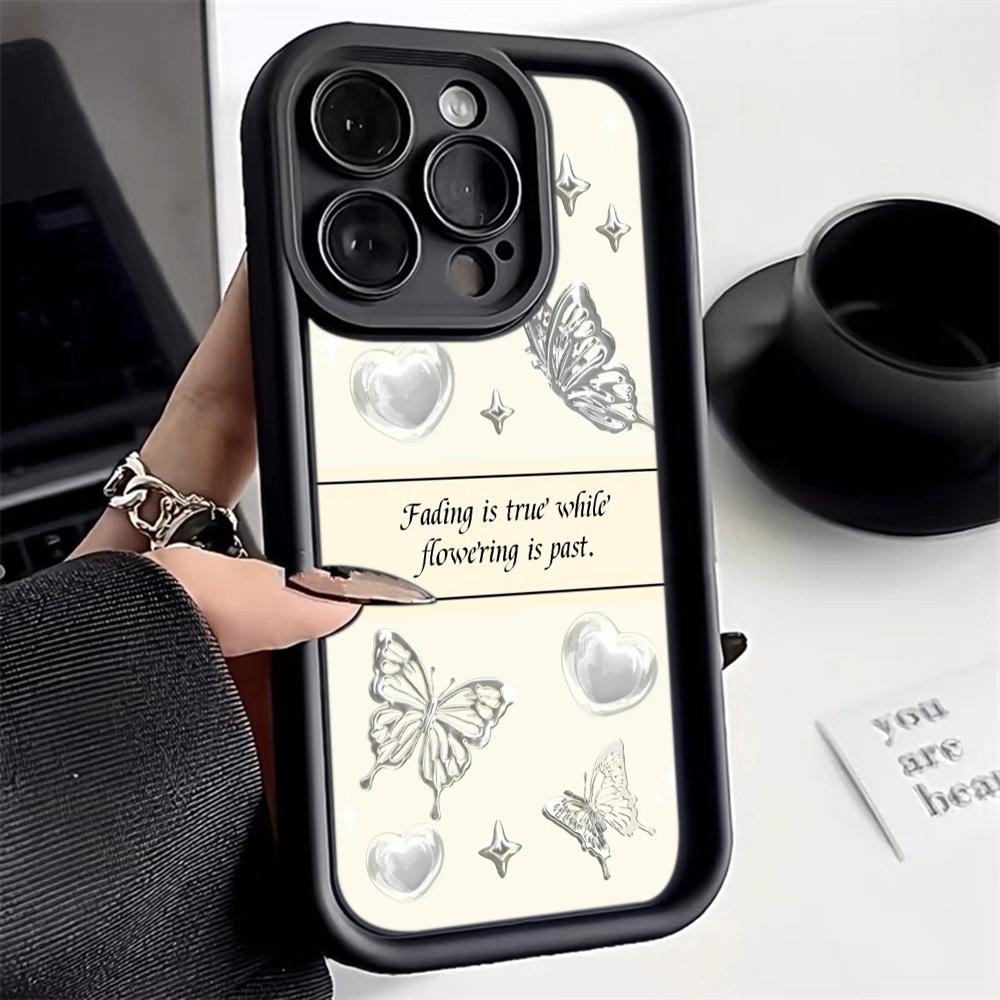 Angel Eye Soft Phone Case for Samsung A13 A23 A53 A14 A24 A34 A54 A15 A25 A35 A55 S20 S23 FE S24 Ultra Ae67 Butterfly flower Cute cartoon art design