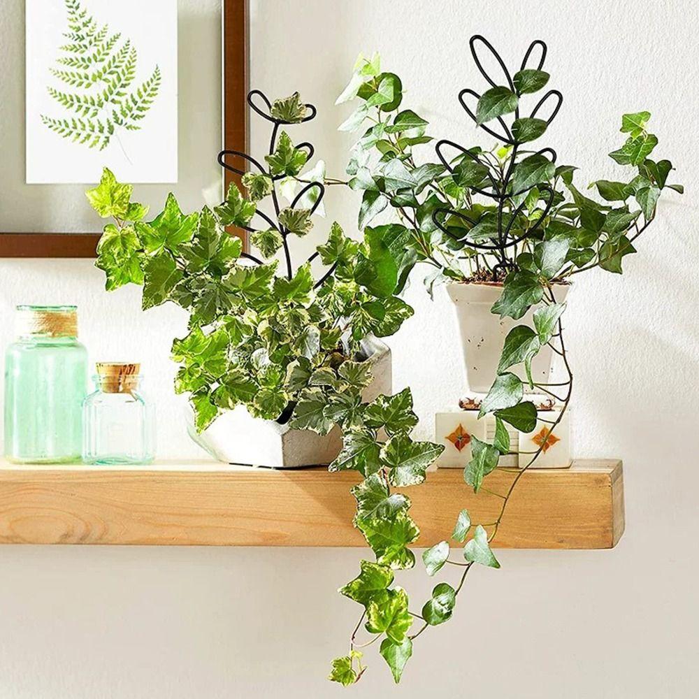 Rustproof Garden Climbing Frame Leaf Shaped Design Flowers Trellis Plant Trellis Indoor Outdoor