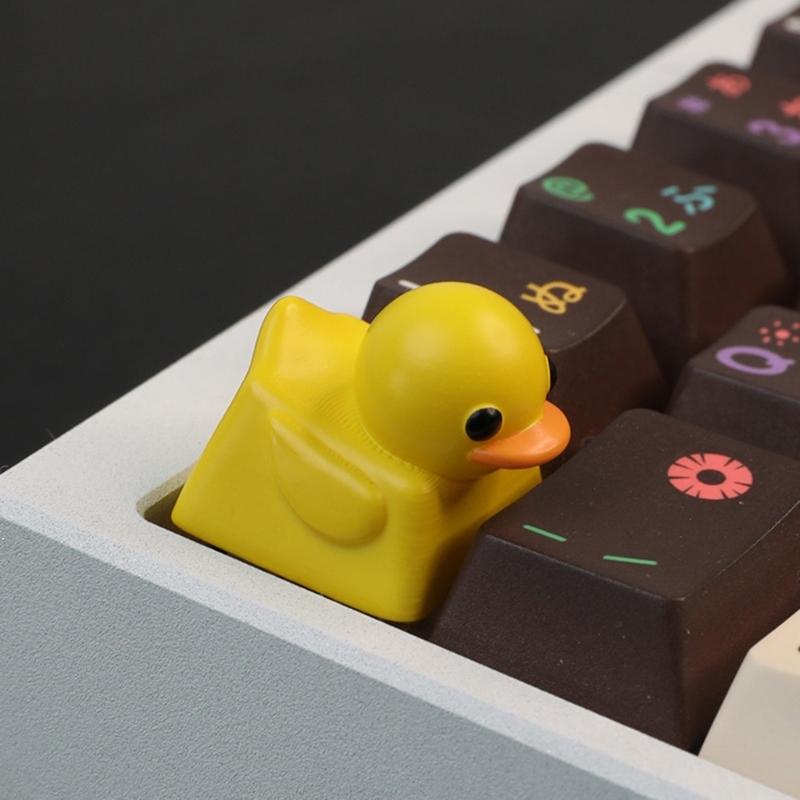 Color 3D Resin Keycap Cute Cartoon Duck Designing For Mechanical Gaming Keyboards ESC Keycaps 1PC