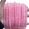 7A Grade Natural Ice Pink Crystal Beads for DIY Jewelry Making – Round & Translucent.