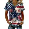 Women's Fashion Casual Independence Day Print Top