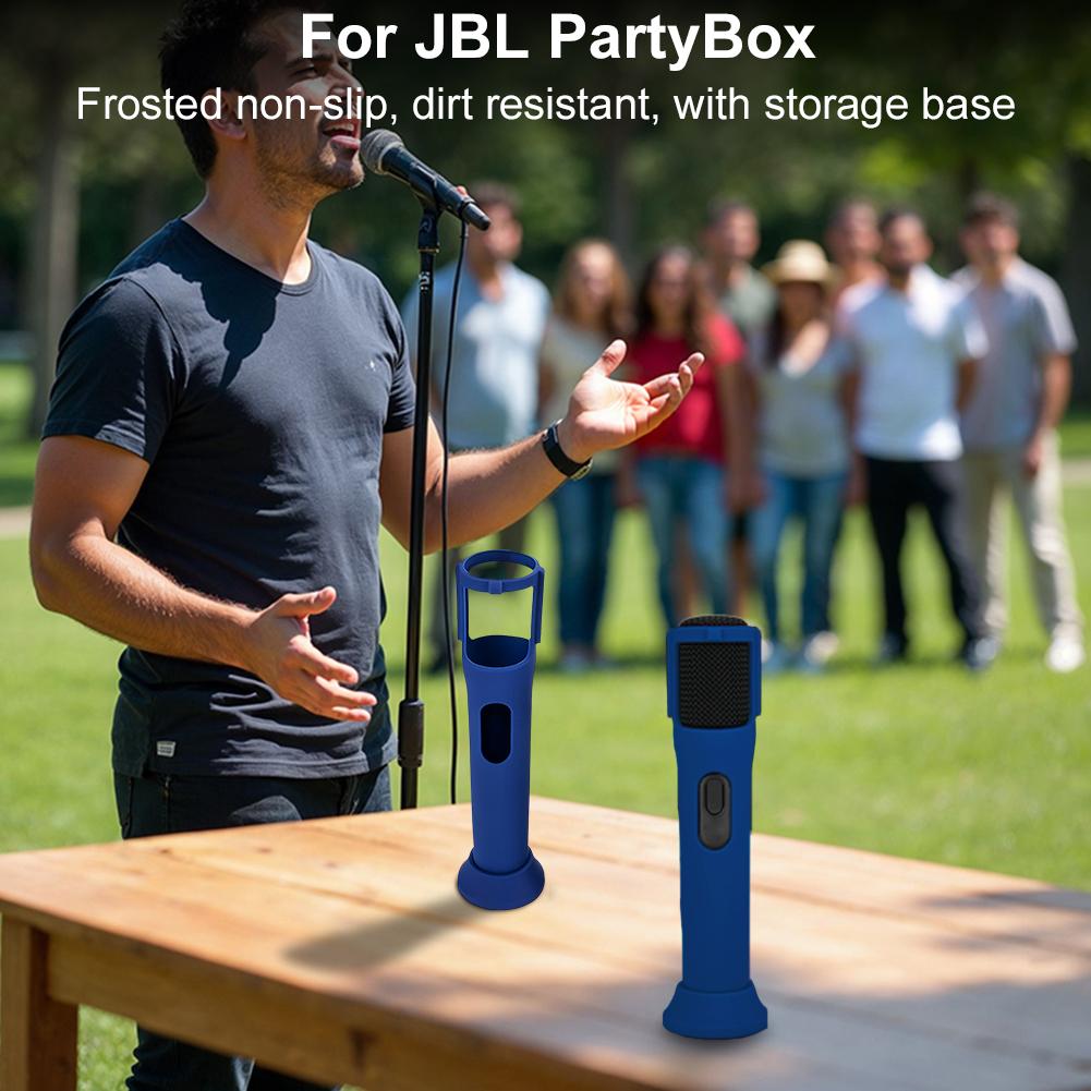 Siliconen Hoesje voor JBL PartyBox Draadloze Microfoon Anti-Rol Beschermhoes Compatibel met JBL PartyBox Draadloze Microfoon