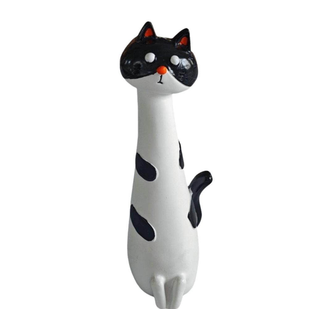 Resin Cat Vase Planter White Color Resin Cat Vase Boho Desktop Flower Pot For Cat Lovers