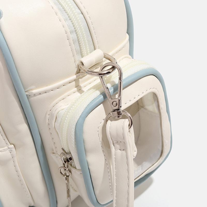 Y2K Ita Bag Cat Pu Backpack – Foldable, Adjustable Strap, Secure Zipper, Preppy Style Cute Schoolbag