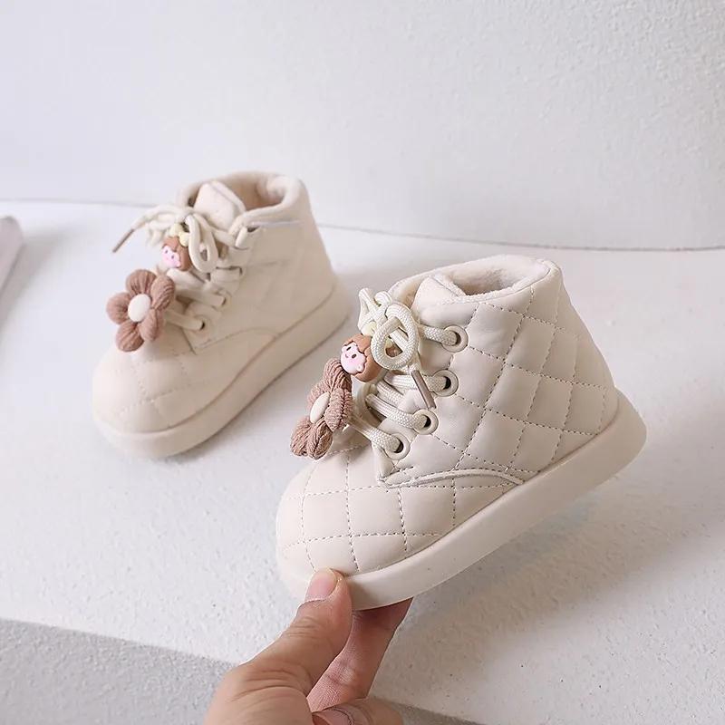 

Девочки зимние сапоги модные трендовые милые клетчатые сапоги для девочек зимние сапоги обувь из искусственного меха и хлопка плюшевые модные сапоги 25 бежевый