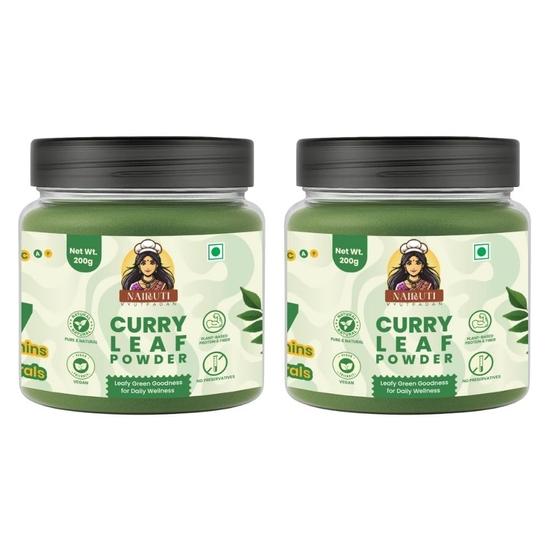 

Nairuti Vyutpadan Curry Leaf Powder 200g x 2 | Pure Kari Patta Powder | Karivepaku Podi | Rich in Nutrients & Antioxidants | Supports Digestion