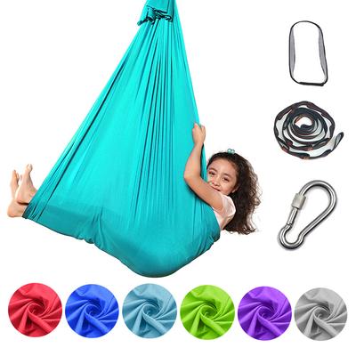Dětská houpací síť na jógu Elastické lůžko Vnitřní Venkovní houpačka Nastavitelná houpací síť Fitness pomůcka na jógu s prodlužovacími popruhy