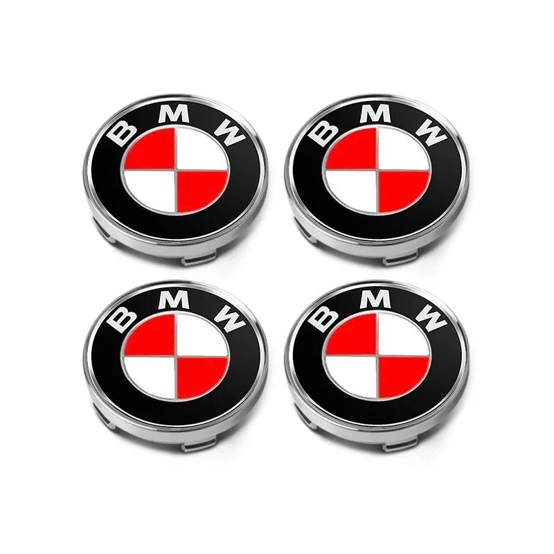 4 Stück 60-mm-Radnabenaufkleber, 56/60-mm-Radnabenkappen, Auto-Dekorationszubehör für BMW M E30 E34 E36 E39