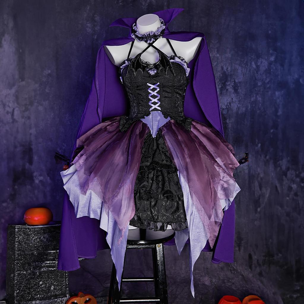 Milky Time Chunibyo Rikka Takanashi Cosplay Witch Purple Halloween Anime Costume Complete Set