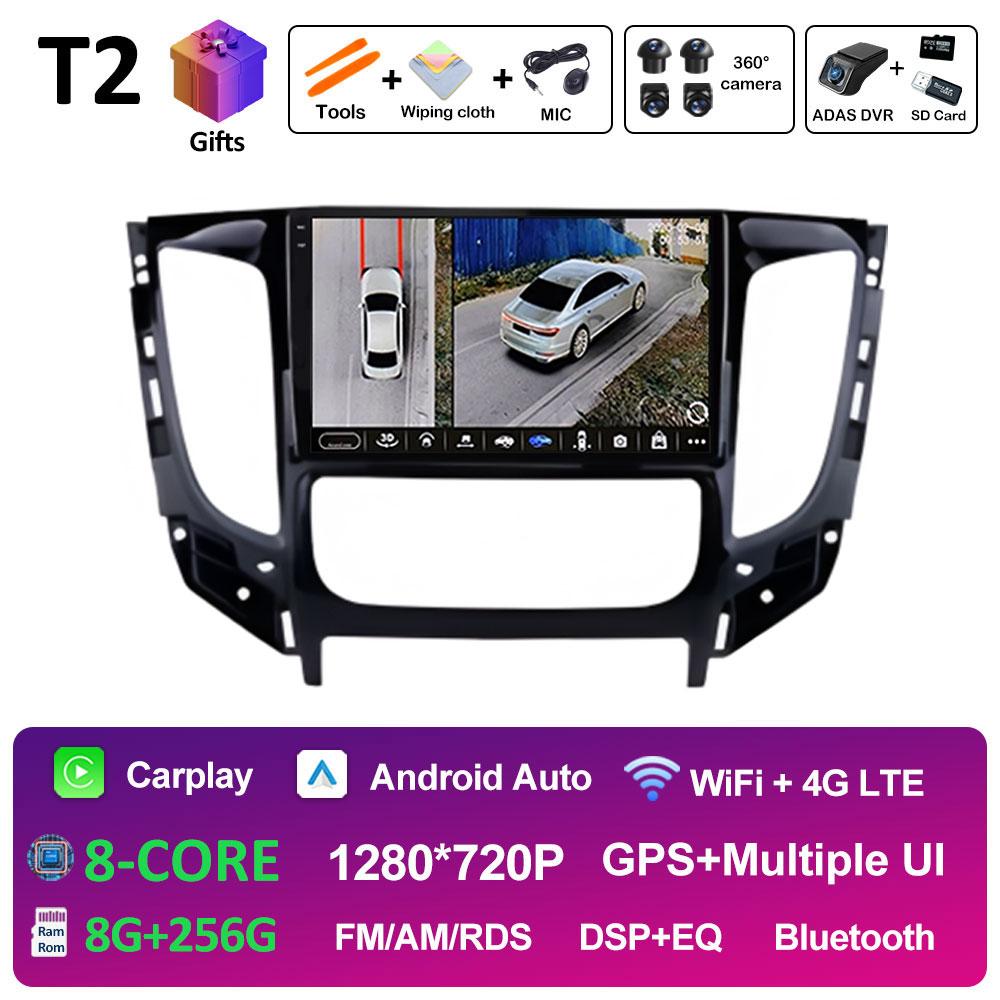 Car Multimedia Video Radio Player For Mitsubishi Pajero Sport 3 L200 5 Triton 3 2015 2016 2017 - 2019 Wireless Carplay Head Unit