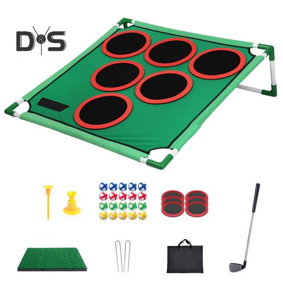 

Набор для игры в гольф для детей, веселые игры во дворе, игры на заднем дворе, отцы и гольфисты, в комплект входят 20 мячей для гольфа, коврик для паттинга и чехол, повседневные домашние игры в гольф для Sets