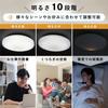 Abitelax Ceiling Light 18 Tatami Domestic Model with No Color Adjustment and 10 Level LED Ceiling Light Lighting Fixture Energy Saving 30 Minutes Off