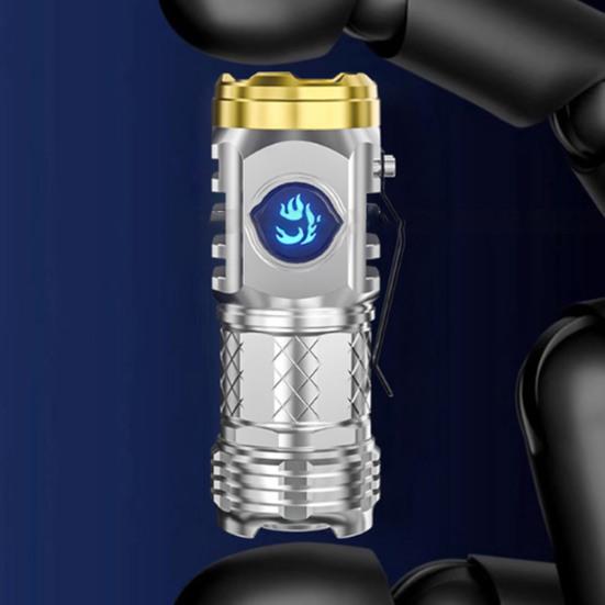 2Pcs Super Power Flashlights with 5 Lighting Modes High Lumens Waterproof Rechargeable Powerful Mini LED Flashlight Emergency Torch