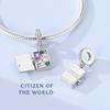 Original 925 Sterling Silver Bead Charms Openable Travel Passport Pendant Fit Original Bracelet For Women DIY Jewelry Gift