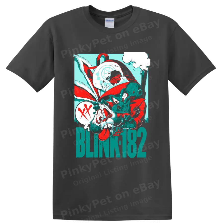 Punk Rock Blink 182 Graphic T Shirt Alternative Music Band Artwork Retro Tee