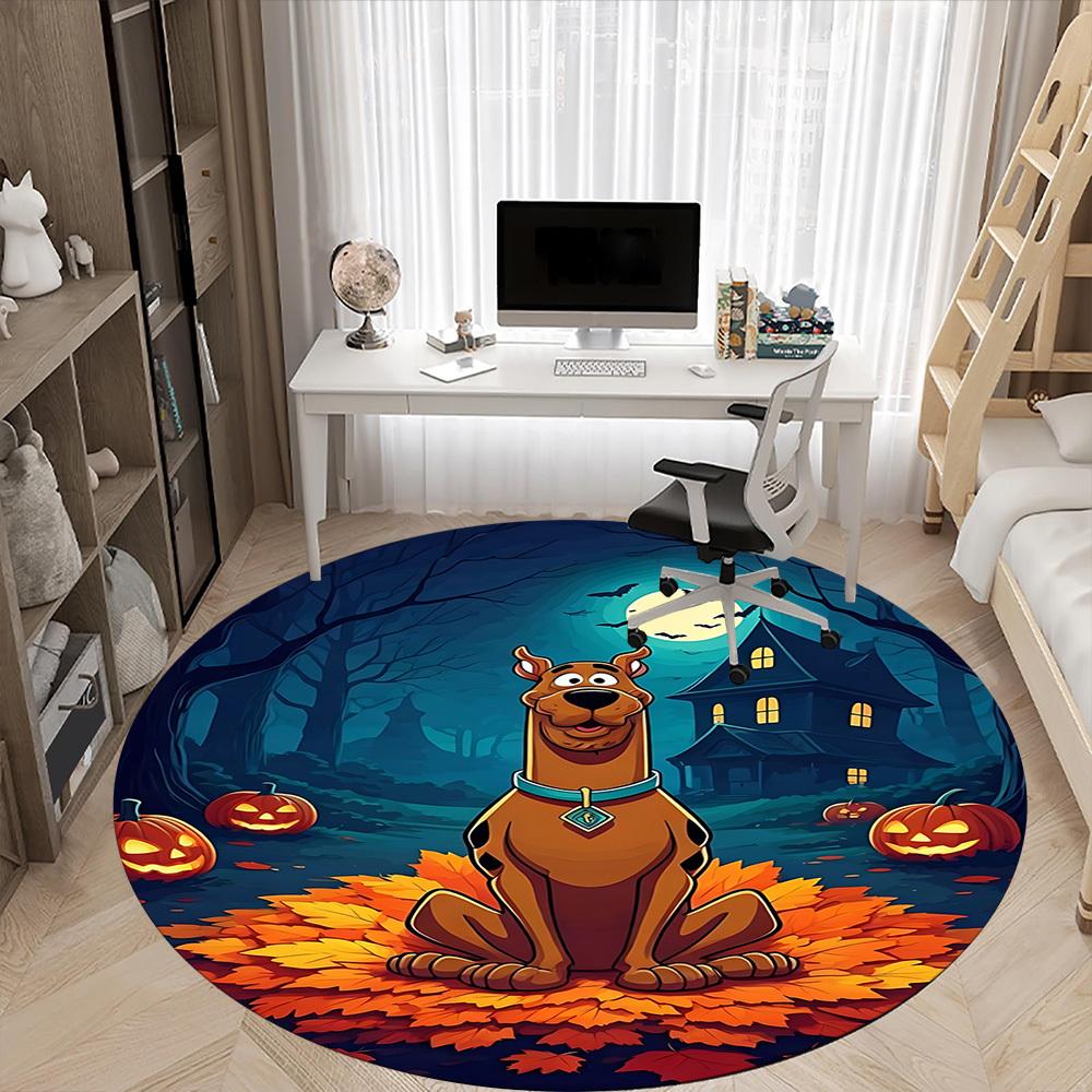 1pc Scooby-Doo Chair Carpet for Office Non-Slip, Soft & Comfortable, Carpet for Office, Gaming, Lightweight Round Floor Mat