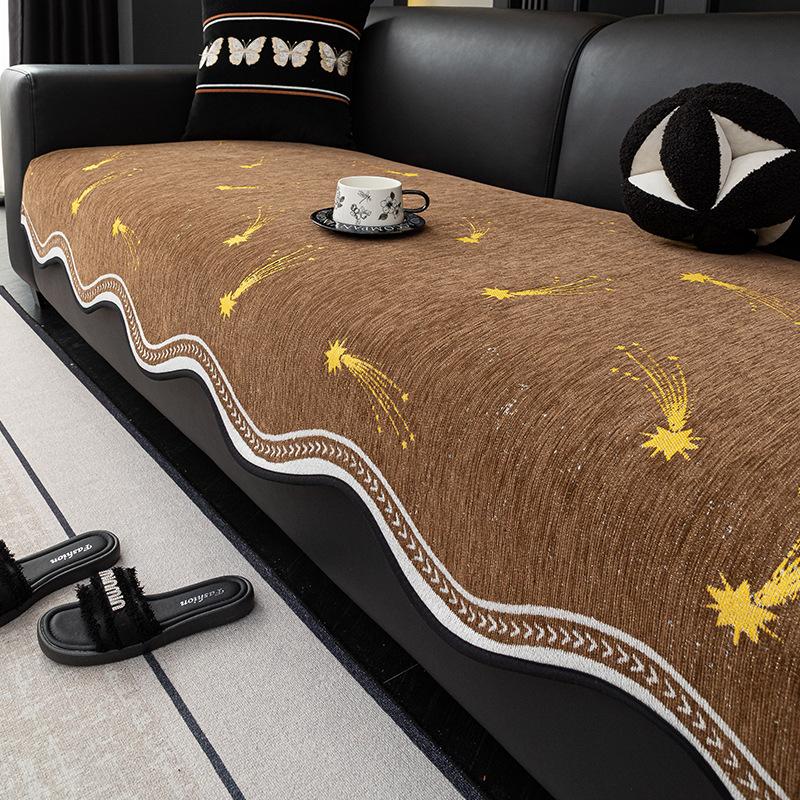Special-Shaped Solid Color Sofa Cover Pad Light Luxury High Sense  New One-Piece Combination Sofa Cover Cover Cloth
