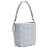Coach City Bucket 17 Silver Metal Logo Removable Shoulder Strap Coated Canvas Bucket Bag Women Bags Ice-Blue CBH90-SVNB9