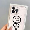 Soft Phone Cover Case for iPhone 17 Pro Max 16 14 Plus 11 7 8 XS Max Air XR 12 Mini 13 Pro 15 Cute Art Stick Figures