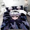 Copripiumino Federa Set Biancheria da Letto Anime Jujutsu Kaisen Adulto Ragazzo Ragazza Decorazione Camera da Letto Regalo per Bambini Singolo Matrimoniale Grande