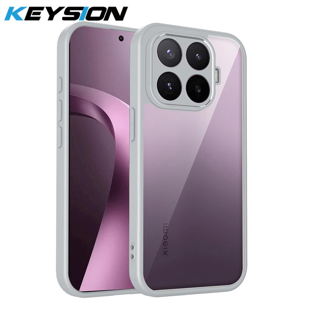 Прозрачный чехол KEYSION для Xiaomi 17T 17T Pro 5G Силикон+ПК HD Прозрачный Ударопрочный Задняя крышка телефона для Xiaomi 17T Pro for Xiaomi 17T Pro серый