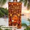 Forest Nature Theme Beach Towel Personalized Custom Name & Text Soft Quick Dry Beach Towel for Swimming Travel