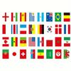 1 Zestaw 32 flag Flaga na sznurku Kraje Świata Flagi Narodów 32 Drużyny Gry Wiszące Flagi