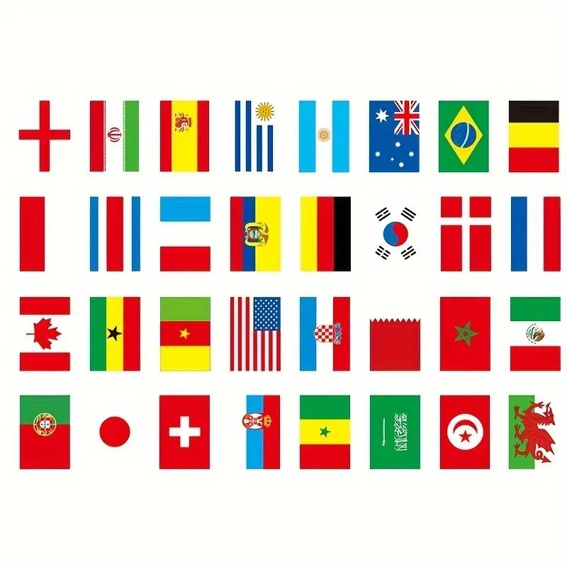 1Set 32 flags String Flag Countries Around The World Nations Flag 32 Teams Games Hanging Flags