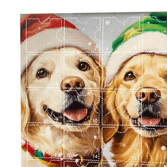 Christmas Dog Advent Calendar 24 Days Acrylic Hanging Ornaments Festive Themed Charms Countdown Decorations