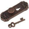 1/12 Scale Dolls House Miniature Handle Key Set Door Knob Fittings 2 Pieces