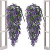 Patio Artificial Flowers 2-Pieces Outdoor Trailing Vines Artificial Cascading Flowers for Home Apartment Farmhouse Garden Patio